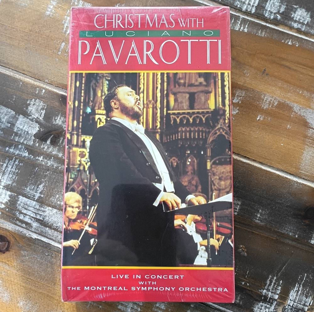 Christmas With Luciano Pavarotti VHS Sealed Montreal Symphony Orchestra 1987